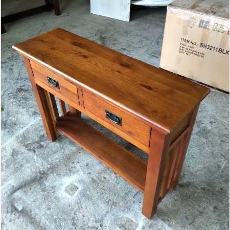 Victoria : Bàn Trang Trí Gỗ Sồi Console - 100cm 